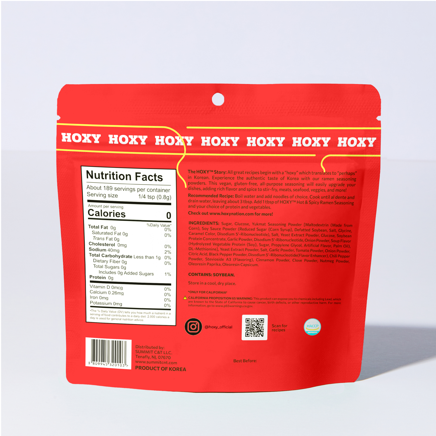 Hot & Spicy Chicken Stir-Fry Ramen Seasoning (No-MSG)
