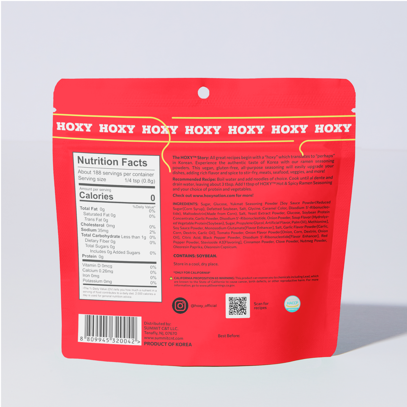 Hot & Spicy Chicken Stir-Fry Ramen Seasoning (Original)